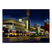 Los Angeles California Hollywood Vine St at Night Greeting Cards