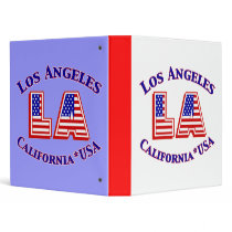 Los Angeles California Patriotic Binder