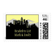 Los Angeles, California Skyline Postage Stamp