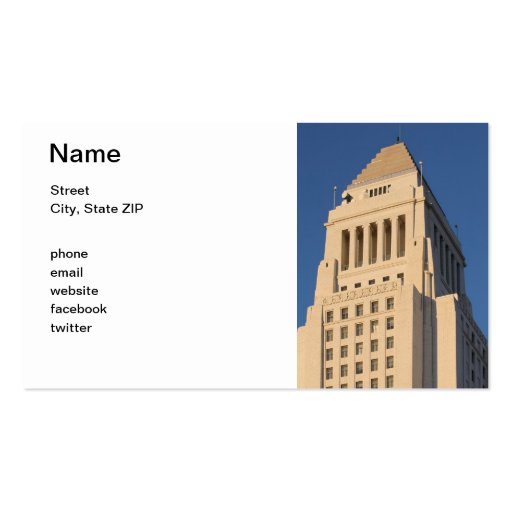 City Of Los Angeles Business Cards, 36 City Of Los Angeles Business Card Templates