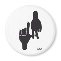 LOS ANGELES LA HAND SIGN FRIDGE MAGNET