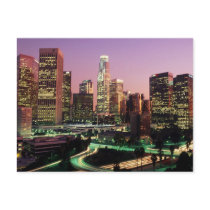 Los Angeles Night Lights Postcard