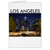 Los Angeles Night Paper Products Greeting Card