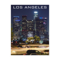 Los Angeles Night Paper Products postcards by niqoro Los Angeles Night Paper Products postcards
