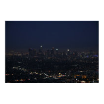 Los Angeles Night Skyline posters by kcwallace Los Angeles Night Skyline posters