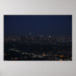 Los Angeles Night Skyline Poster
