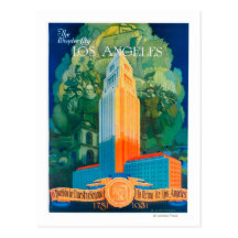 Los Angeles Promotional Poster Postcard
