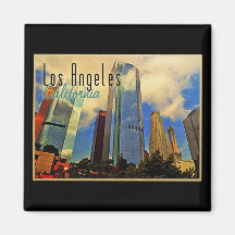 Los Angeles Skyline Fridge Magnet