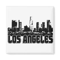Los Angeles Skyline Refrigerator Magnets