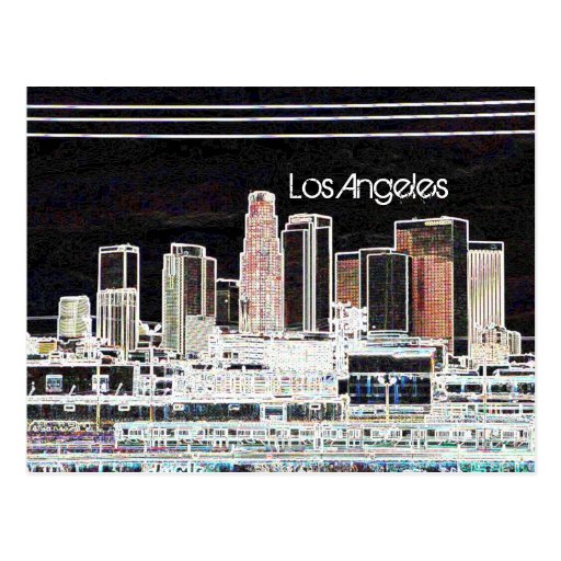 Los Angeles Skyline Postcard | Zazzle