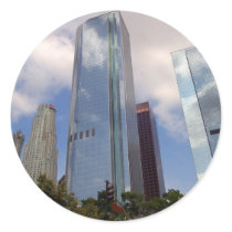 Los Angeles Skyline Round Stickers
