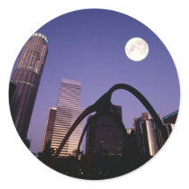 Los Angeles Skyscrapers Round Sticker