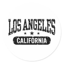 Los Angeles Round Sticker