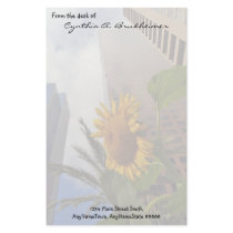 Los Angeles Sunflower Personalized Stationery by StationeryStore Los Angeles Sunflower Personalized Stationery