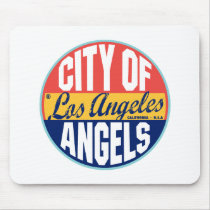 Los Angeles Vintage Label Mouse Pad