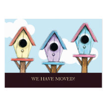 Los Birdhouses el | hemos movido la mini invitació Tarjeta De Visita
