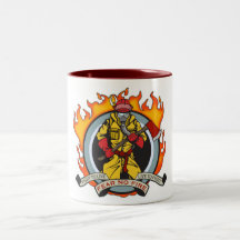 Los bomberos no temen ningún fuego tazas