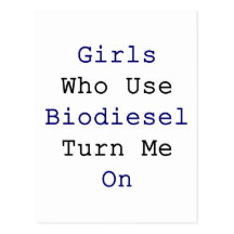 Los chicas que utilizan el biodiesel me giran tarjeta postal
