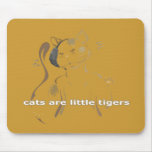 los gatos son pequeño mousepad de los tigres tapete de ratón