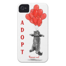 Los globos rojos me rescatan caso del iPhone Case-Mate iPhone 4 Protectores
