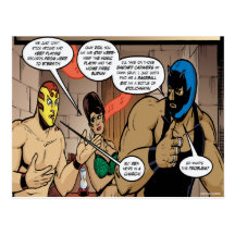 Los Luchadores Mysteriosos postcard