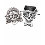 los, novios, day, dead, dia, muertos, skull,