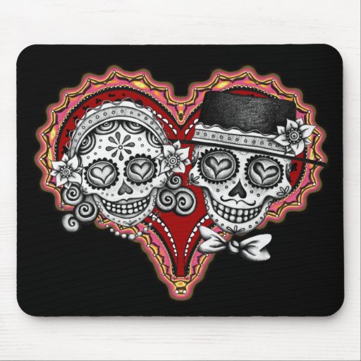 Los Novios - Dia de los Muertos Mousepads