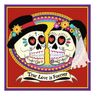 Los Novios Square Wedding Invitation (English)