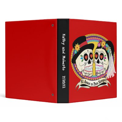 Los Novios Sugar Skull Binder (Spanish)