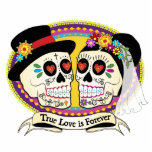 Los Novios Sugar Skull Cake Topper Cut Outs