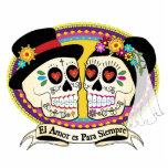 Los Novios Sugar Skull Cake Topper (Spanish) Acrylic Cut Out