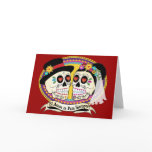 Los Novios Sugar Skull Card (Spanish)