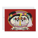 Los Novios Sugar Skull Invitation (English)