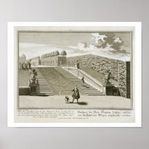 Los pasos a la terraza del jardín, palacio del bel impresiones