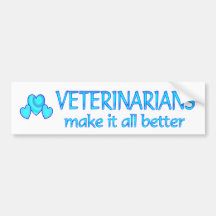 Los veterinarios lo hacen mejor etiqueta de parachoque