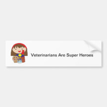 Los veterinarios son pegatina para el parachoques  etiqueta de parachoque