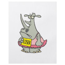 loser dancing ballerina rhino cartoon personalized flyer