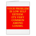 LOSER low self esteem cards