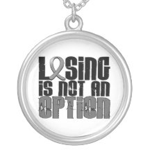 Losing Is Not An Option Brain Tumor Custom Necklace
