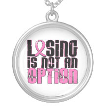 Losing Is Not An Option Breast Cancer Necklace
