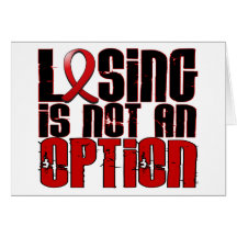 Losing Is Not An Option Heart Disease Greeting Card