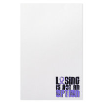 Losing Is Not An Option Stomach Cancer Customized Stationery