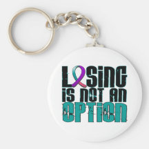 Losing Is Not An Option Thyroid Cancer Keychains
