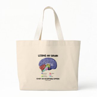 Losing My Brain Is Not An Acceptable Option bag
