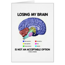 Losing My Brain Is Not An Acceptable Option Greeting Cards