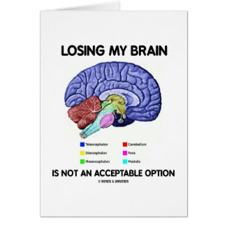 Losing My Brain Is Not An Acceptable Option card