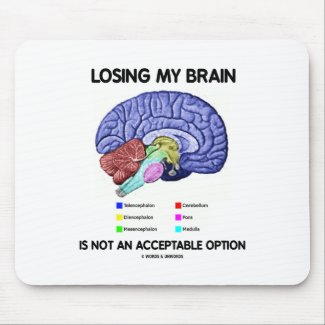 Losing My Brain Is Not An Acceptable Option mousepad