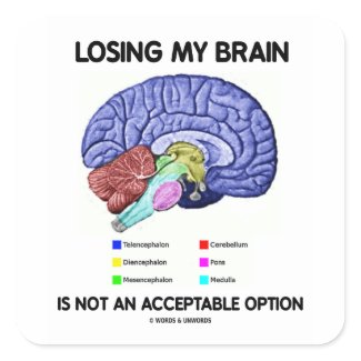 Losing My Brain Is Not An Acceptable Option sticker
