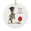 Losing Ping Pong Pirate Christmas Ornaments