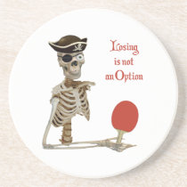 Losing Ping Pong Pirate Beverage Coaster